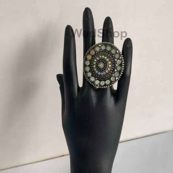 Rings Adjustable for Women/ Girls – Oxidised Silver/ Black Metal
