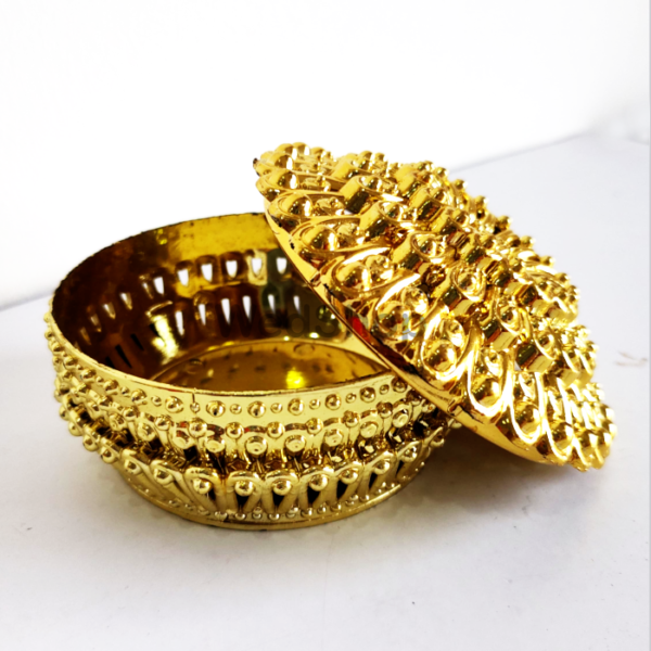 Golden Color Gift Box Made by Plastic  3" x 4" - Jewellery Storage - Giveaway