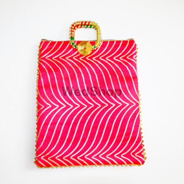 Ethnic Gotta Pati design - Handle Bag in Mix Color - Size 14.5inch