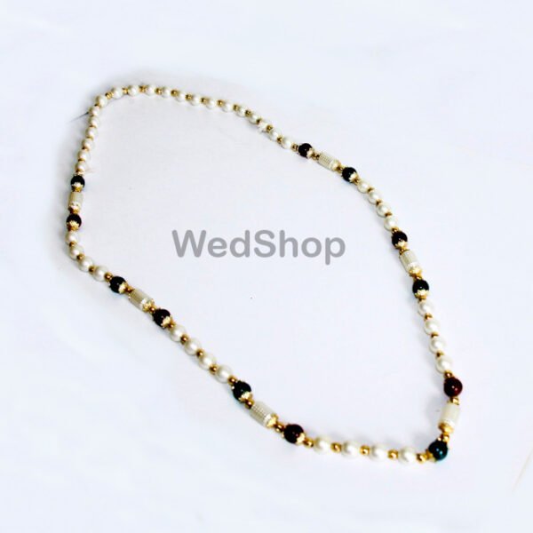Welcome Mala for Barati - White - Multicolor Beads 18" MOQ 20